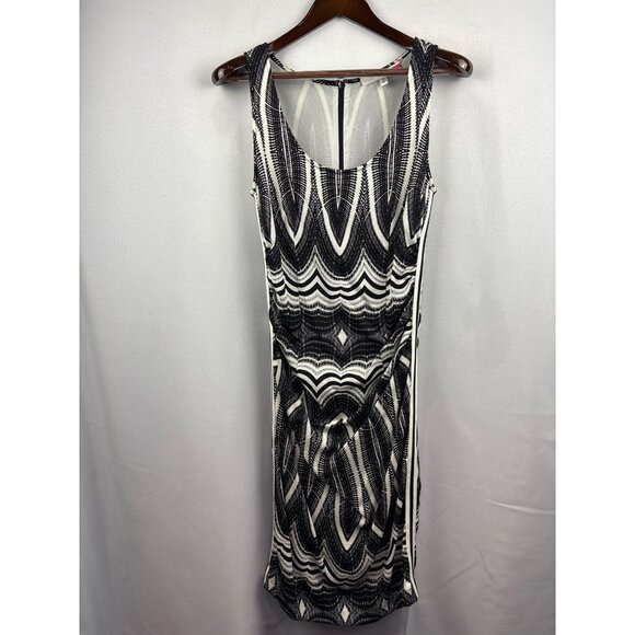Women’s Tracy Reese Size 10 Black & White Geometric Pattern Tank Dress with a B& - Picture 1 of 7